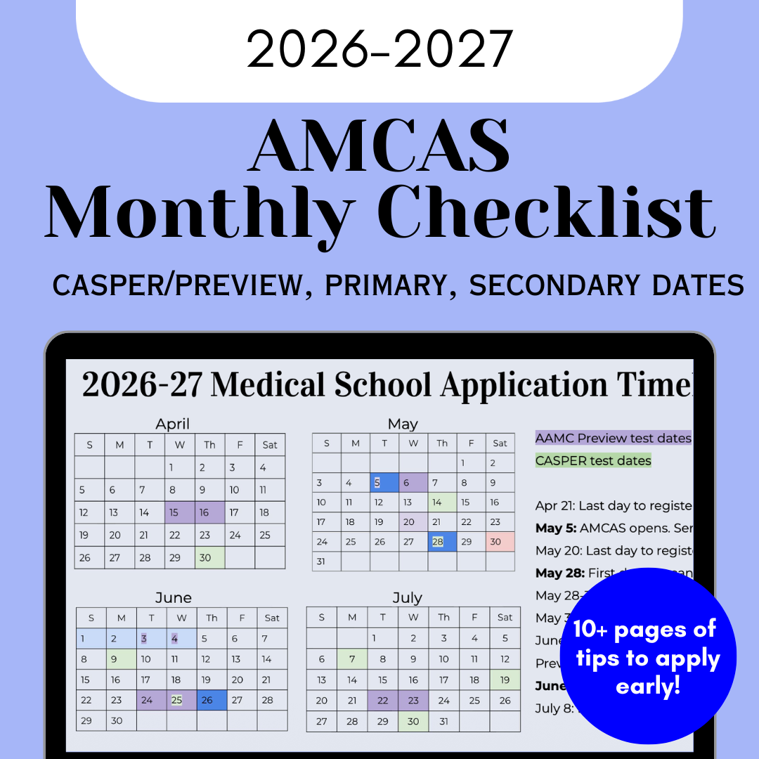 2026-2027 AMCAS Timeline + Guide